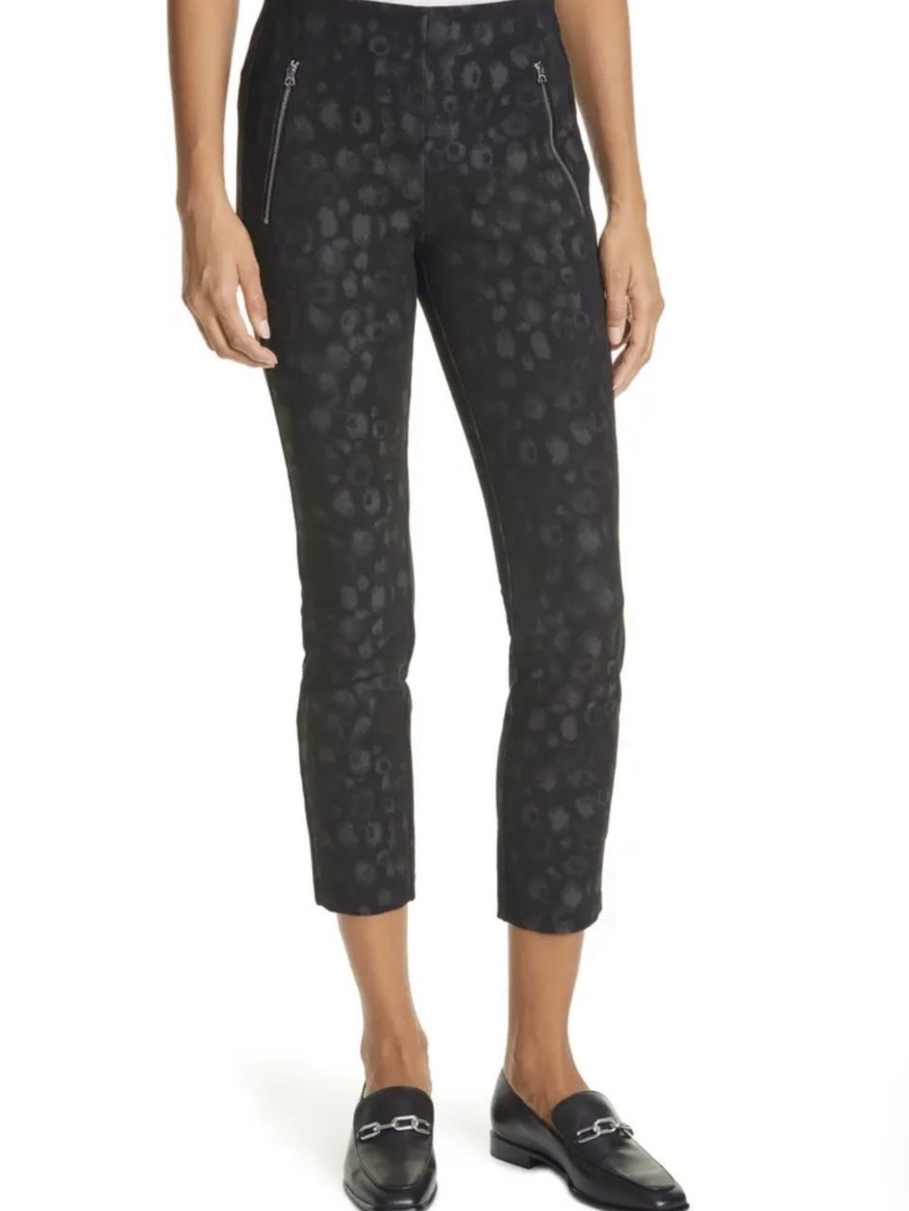Rag & Bone Simone Leopard Print Zip Pocket Pants- in size 4
